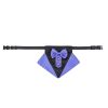 wedding suit dog collar pet saliva towel dog wedding triangle scarf - Blue and black triangle scarf collar set - S