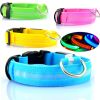 Pet Dog Nylon Safety Collar LED Light Puppy Necklace Dog Accessories - green