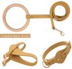 Pet Life 'Ever-Craft' Boutique Series Beechwood and Leather Designer Dog Leash - Apricot