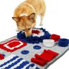 Pet Life 'Sniffer Snack' Interactive Feeding Pet Snuffle Mat - Grey / Red / Blue