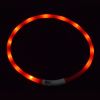 Pet's LED Collar With USB Rechargeable Glowing Lighted Up & Cuttable Waterproof Safety For Dogs - Orange - One-size