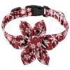 Sunflower Christmas Pet Collar Pet Bow Tie Collar With Adjustable Buckle For Dogs And Cats - Burgundy - XS