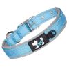 Pet dog collar; diving cloth reflective nylon collar; medium and large dog collar - Black ribbon: orange - M 2.5*(38-48)CM