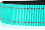 Reflective Dog Collar; Soft Neoprene Padded Breathable Nylon Pet Collar Adjustable for Medium Dogs - Sky Blue - Large (Pack of 1)