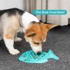 Silicone Lick Mat For Pet Dogs Slow Food Plate Rice Bowl For Small Medium Dog Anti Gulping Choking Feeder Puppy Treat Dispenser - Blue