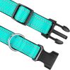 Reflective Dog Collar; Soft Neoprene Padded Breathable Nylon Pet Collar Adjustable for Medium Dogs - Green - Small (Pack of 1)