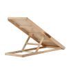 39" Long Wooden Pet Ramp, Folding Dog Cat Ramp with Height Adjustment From 15.8" to 23.6" and Non-Slip Mat for Bed Couch, Natural - as Pic