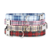 Adjustable Collar - Quick Release Metal Alloy - Pink Plaid - Medium - Pink Plaid