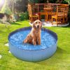 Foldable Pet Swimming Pool PVC Kiddie Baby Dog Swim Pool Bathing Tub Playmat Kids Pools - Blue