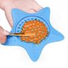 Pet Dog Licking Plate Food Silicone Dog Licking Bowl Distracted Bathing Lick Pad for Dogs Pet Slow Food Pad with Suction Cup - Blue