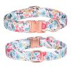 Sunflower pet collar cotton breathable dog collar pet supplies wholesale - Broken orange - S width 1.5 adjustment 26-42cm