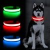 Solar And USB Rechargeable Light Up Pet Collar Waterproof LED Dog & Cat Collars For Night Walking - Yellow - S