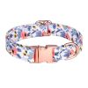 Sunflower pet collar cotton breathable dog collar pet supplies wholesale - Broken orange - S width 1.5 adjustment 26-42cm