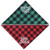 Christmas pet Dog Bandana and Collar; Bow Tie Dog Collar; 2pcs dog collar - red+green(2pcs) - L fits neck circumference 25-48cm