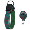 Cross-border new dog collar airtag locator anti-lost pet collar; Pet Collar with AirTag Case Holder - Love green collar set - XL: 3.0 * 48-55cm