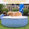 Foldable Pet Swimming Pool PVC Kiddie Baby Dog Swim Pool Bathing Tub Playmat Kids Pools - Blue