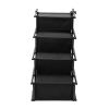 Foldable Metal Dog Steps for Large Dogs, 4-Level Non-Slip Pet Stair Ramp for Cars and SUV, High Beds, Trucks, Black - as Pic