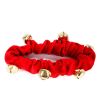 Christmas Pet Ring Bell Decorative Set Holiday Dressing Dog Neck Fringe with Foot Cover Bell Set; dog collar; cat dollar - S