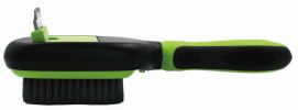 Pet Life 'Conversion' 5-in-1 Interchangeable Dematting and Deshedding Bristle Pin and Massage Grooming Pet Comb - Green