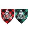 Christmas pet Dog Bandana and Collar; Bow Tie Dog Collar; 2pcs dog collar - red+green(2pcs) - M fits neck circumference 20-42cm