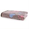 Prt Soft Brown Heart Claw Print Pet Rug For Dog And Cat S 23in*16in M 30in*20in L 41in*30in - Brown - Polyester - M