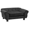 Dog Sofa Dark Gray 28.3"x17.7"x11.8" Plush - Grey