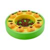 Dog Puzzle Food Feeder Slow Feeding Bowl Interactive Toy Dog Treat Dispensing Toy - Green