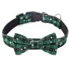 Christmas Dog Collar Snowflake Dog Collar - Green - XS