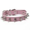 Anti-Bit Pet Necklace; Durable Dog Rivet Collar For Puppy; Pet Supplies - Pink - S