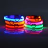 Glow-In-The-Dark Pet Collar For Dog & Cat; LED Dog Collar For Night Walking; USB charging - Yellow - M