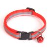 Nylon Collar Reflective With Small Bell For Dog & Cat; Dog Collar; Adjustable dog collar - Rose Red - Adjustment: 19-32cm