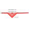 Adjustable Bandana Leather Pet Collar Triangle Scarf - Red - M