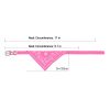 Adjustable Bandana Leather Pet Collar Triangle Scarf - Pink - S