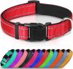 Reflective Dog Collar; Soft Neoprene Padded Breathable Nylon Pet Collar Adjustable for Medium Dogs - Red - X-Small (Pack of 1)