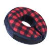 Soft Dog Cone Collar for After Surgery - Inflatable Dog Neck Donut Collar - Elizabethan Collar for Dogs Recovery - CQLQ04 Red and Black Velcro - L