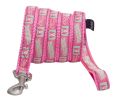 Touchdog 'Caliber' Designer Embroidered Fashion Pet Dog Leash And Collar Combination - Pink Pattern - Large