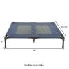 Elevated Dog Bed - 36x29.75-Inch Portable Pet Bed with Non-Slip Feet - Indoor/Outdoor Dog Cot or Puppy Bed for Pets up to 80lbs - Navy Blue