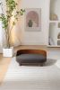 Scandinavian style Elevated Dog Bed Pet Sofa With Solid Wood legs and Bent Wood Back, cashmesh Cushion, Walnut wood, dark grey cashmere. - as Pic