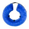 Inflatable Pet Collar dog collar Anti-bite Neck Elizabethan Collar Cute Cat Dog Puppy Neck Protective Circle Collar For Small Large Dogs - Blue - S