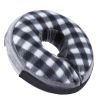 Soft Dog Cone Collar for After Surgery - Inflatable Dog Neck Donut Collar - Elizabethan Collar for Dogs Recovery - CQLQ03 Black and White - L