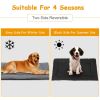 Dog Bed Mat Comfortable Fleece Pet Dog Crate Carpet Reversible Pad Joint Relief  S Size - S