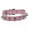 Anti-Bit Pet Necklace; Durable Dog Rivet Collar For Puppy; Pet Supplies - Pink - XL