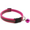 Nylon Collar Reflective With Small Bell For Dog & Cat; Dog Collar; Adjustable dog collar - Rose Red - Adjustment: 19-32cm