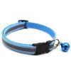 Nylon Collar Reflective With Small Bell For Dog & Cat; Dog Collar; Adjustable dog collar - Sky Blue - Adjustment: 19-32cm