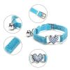 Pet Collar Adjustable Soft Collar With Bell For Dogs Kitten Cats - Black - one-size