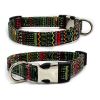 Dog Print Adjustable Collar; suitable For Large & Small Dogs - Black - M