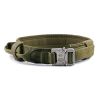 Pet Collar For Dog & Cat; Adjustable Nylon Outdoor Dog Collars For Medium Large Dogs; Dog Collar - Army Green - L