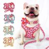 Custom Printed Dog Collar Leash Set Personalized Pet Dog Collar - L - Black