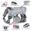 Tactical Dog Harness For Small Medium Large Dog; Dog Harness Vest With Soft Padded And D-Ring Collar - Grey - M