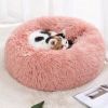 Pet Bed For Dog & Cat; Plush Cat Bed Warm Dog Bed For Indoor Dogs; Plush Dog Bed; Winter Cat Mat - Pink - 50cm/19.7in